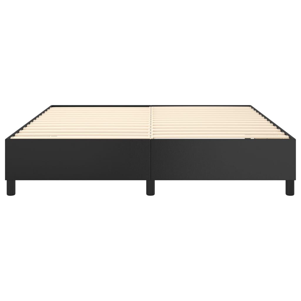 vidaXL Bed Frame without Mattress Black California King Faux Leather (US Only)