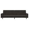 vidaXL 2-Seater Sofa Bed Dark Grey Velvet