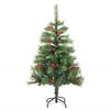 vidaXL Artificial Hinged Christmas Tree with Cones and Berries 120 cm