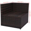 vidaXL 5 Piece Garden Lounge Set with Cushions Poly Rattan Brown