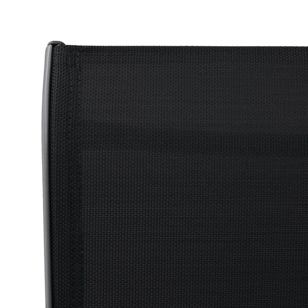 vidaXL Garden Bar Chairs 4 pcs Black Textilene