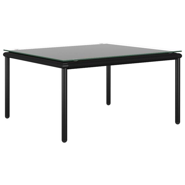 vidaXL 8 Piece Garden Lounge Set with Cushions Black PVC