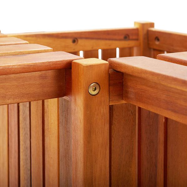 vidaXL Garden Corner Bench with Planter 117x117x40cm Solid Acacia Wood