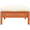 vidaXL Garden Footstools with Cushions 2 pcs Wax Brown Solid Wood Pine