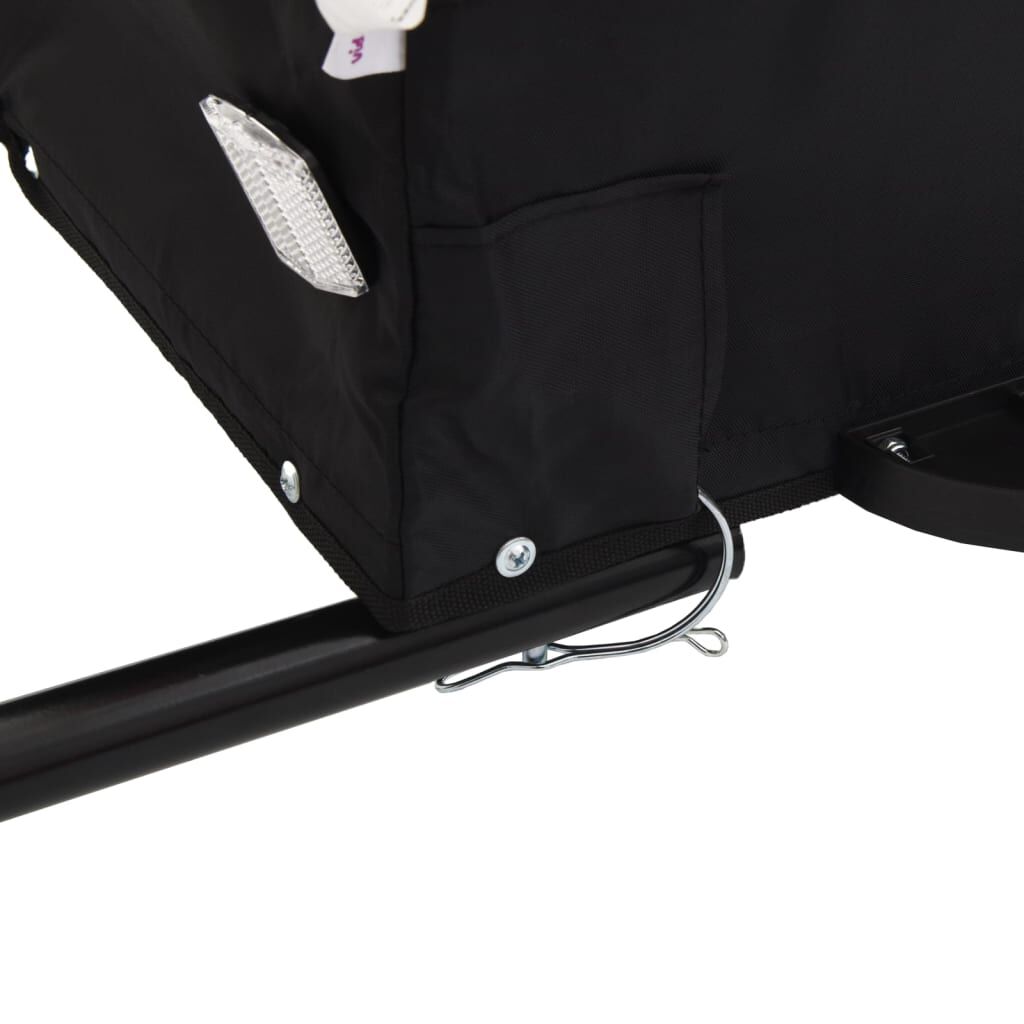vidaXL Bike Trailer Black and Red 30 kg Iron
