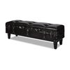 vidaXL Storage Bench 111 cm Dark Brown Solid Wood Pine&Faux Leather