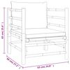 vidaXL 7 Piece Garden Lounge Set with Taupe Cushions Bamboo