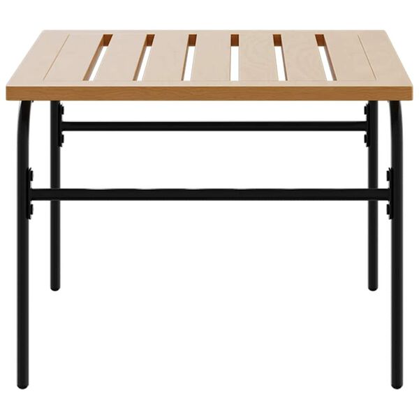vidaXL Garden Nest of Coffee Tables 2 pcs Brown and Black Steel