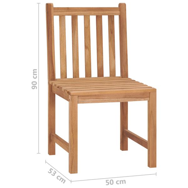 vidaXL Garden Chairs 4 pcs Solid Teak Wood