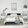 vidaXL Bed Frame without Mattress Black Twin Faux Leather