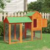 vidaXL Chicken Coop Brown 193x65x117 cm Solid Wood Pine