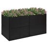 vidaXL Garden Planter Black 157x80x80 cm Poly Rattan