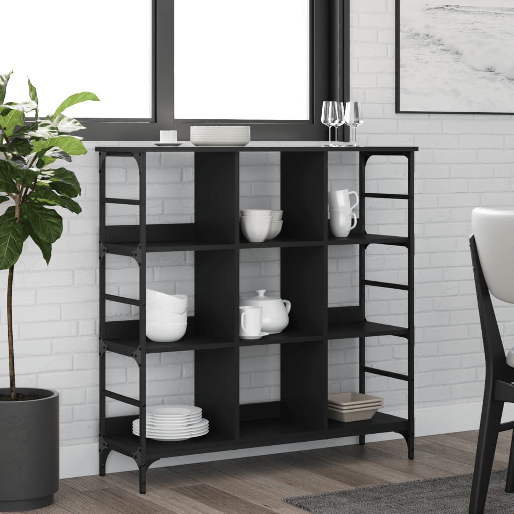 vidaXL Sideboard Black 102x32x103.5 cm Engineered Wood