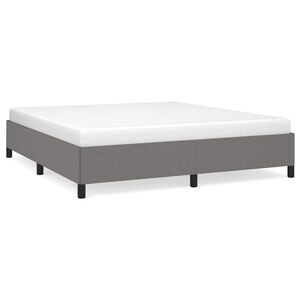 vidaXL Bed Frame without Mattress Dark Grey California King Fabric