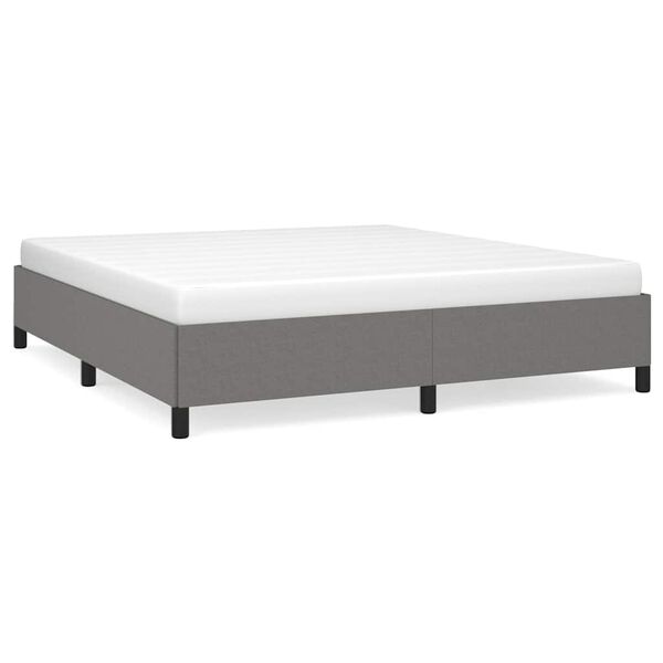 vidaXL Bed Frame without Mattress Dark Grey California King Fabric
