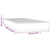 vidaXL Pocket Spring Bed Mattress Dark Grey 100x203x20 cm Twin XL Velvet