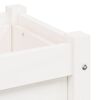 vidaXL Garden Planter with Legs White 70x31x70 cm Solid Wood Pine