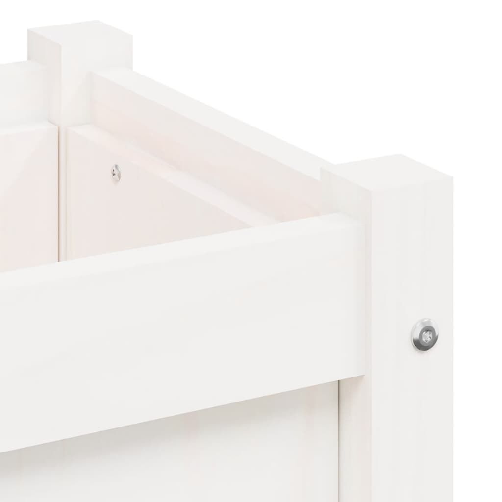 vidaXL Garden Planter with Legs White 70x31x70 cm Solid Wood Pine
