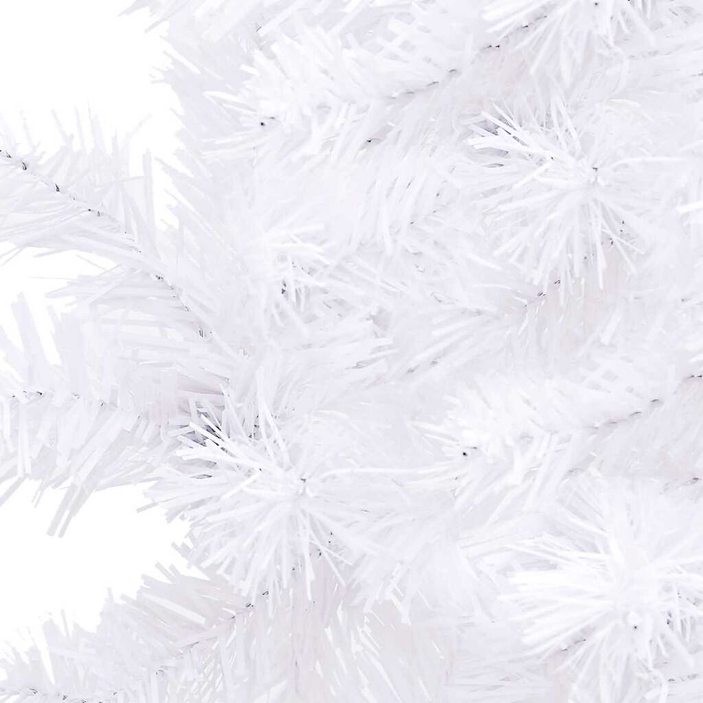 vidaXL Corner Artificial Christmas Tree LEDs&Ball Set White 180 cm PVC