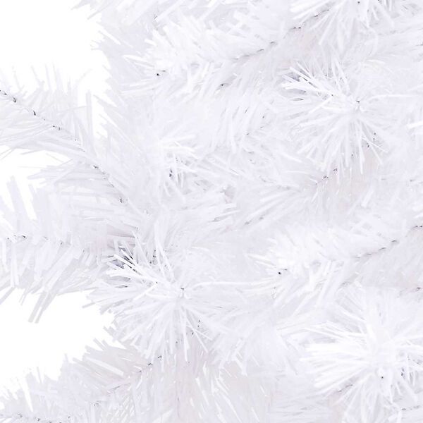 vidaXL Corner Artificial Christmas Tree LEDs&Ball Set White 180 cm PVC