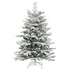 vidaXL Artificial Hinged Christmas Tree 150 LEDs & Flocked Snow 150 cm
