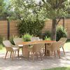 vidaXL Garden Dining Set 7 pcs Beige and brown Poly Rattan