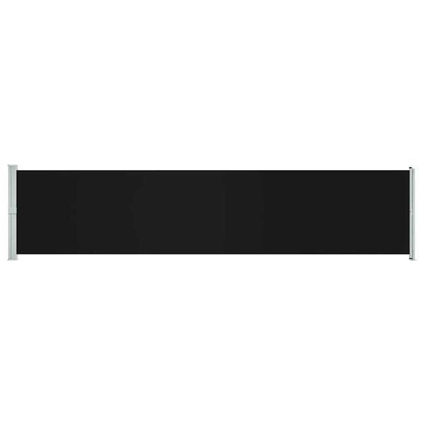 vidaXL Patio Retractable Side Awning 140x600 cm Black