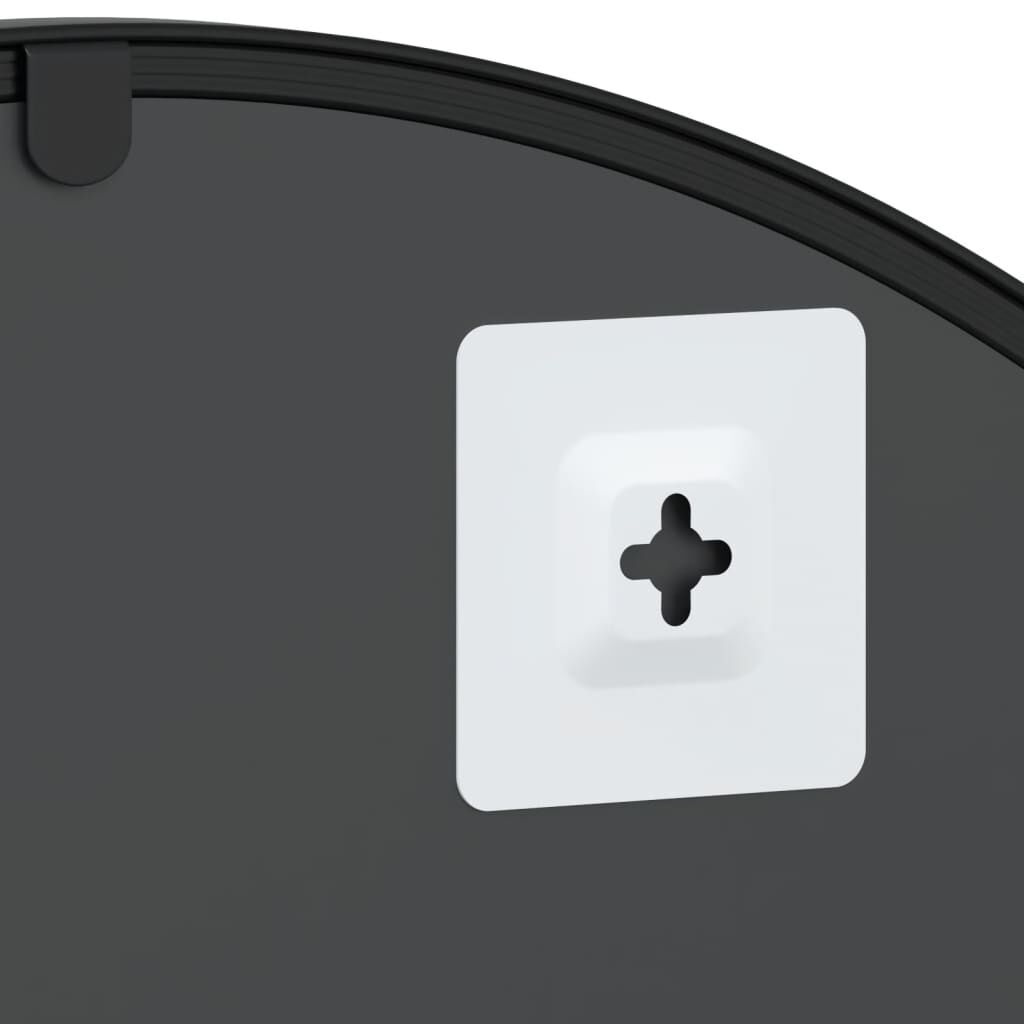 vidaXL Wall Mirror Black 60x110 cm Arch Iron