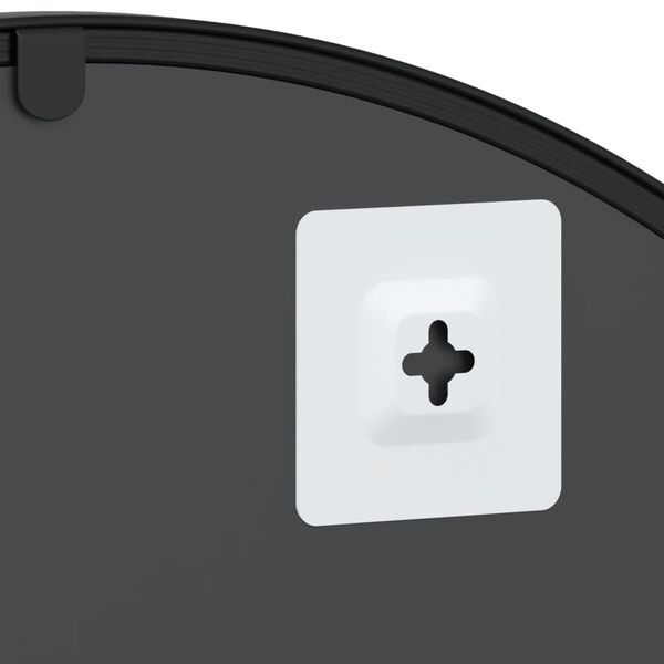 vidaXL Wall Mirror Black 60x110 cm Arch Iron