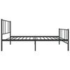 vidaXL Metal Bed Frame without Mattress with Footboard Black 100x200cm