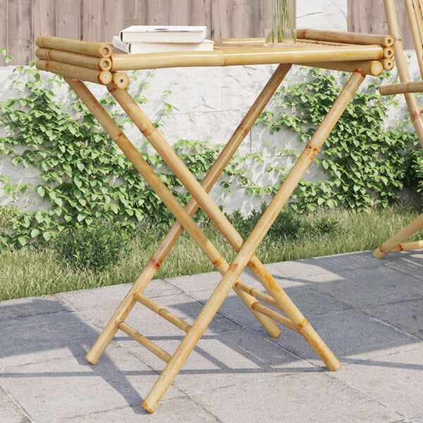 vidaXL Folding Tray Table 70.5x42.5x80 cm Bamboo
