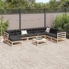 vidaXL 9 Piece Garden Sofa Set Solid Wood Pine
