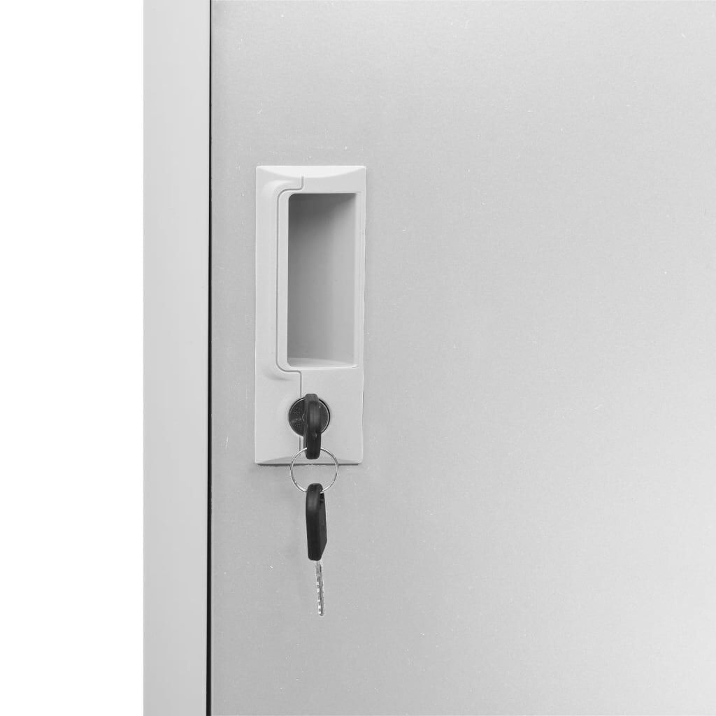vidaXL Locker Cabinet Light Grey 90x45x92.5 cm Steel