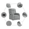 vidaXL Recliner Chair Light Grey Fabric