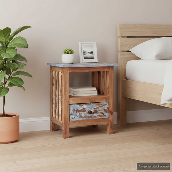 vidaXL Bedside Cabinet 41x30x50 cm Solid Mahogany Wood