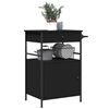 vidaXL Kitchen Trolley Black 56x43x89.5 cm Engineered Wood