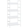 vidaXL 4-Layer Book Shelf White 60x27.6x124.5 cm Engineered Wood