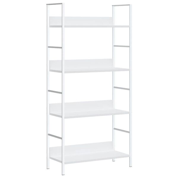 vidaXL 4-Layer Book Shelf White 60x27.6x124.5 cm Engineered Wood