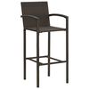 vidaXL 7 Piece Garden Bar Set Brown