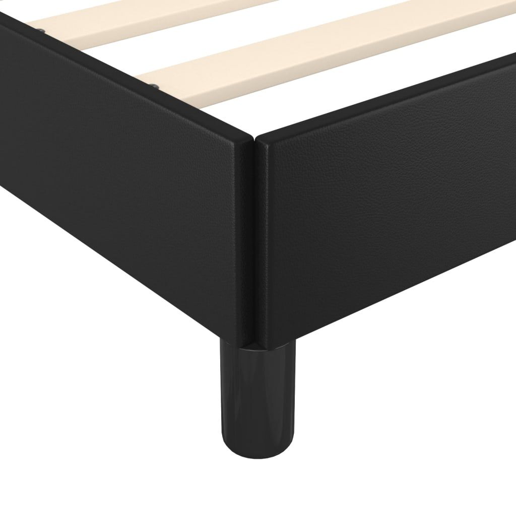 vidaXL Bed Frame without Mattress Black 152x203 cm Queen Faux Leather