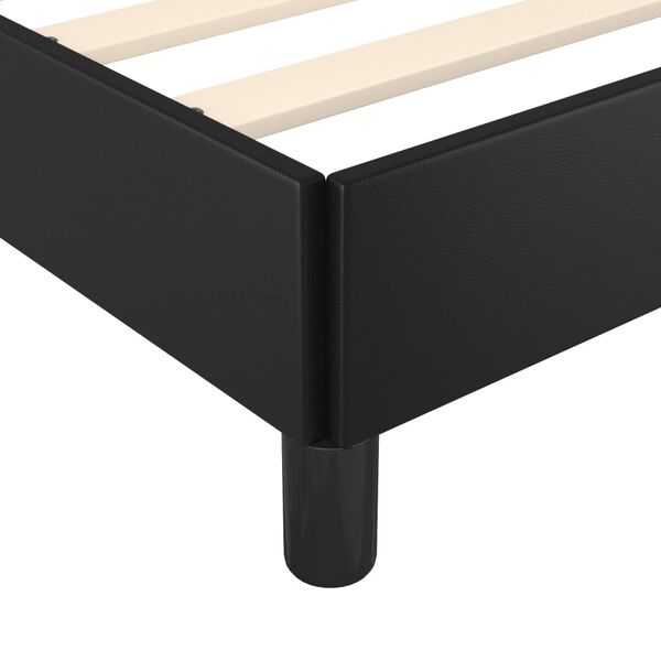 vidaXL Bed Frame without Mattress Black 152x203 cm Queen Faux Leather
