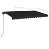 vidaXL Manual Retractable Awning with LED 400x300 cm Anthracite