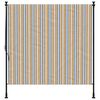 vidaXL Outdoor Roller Blind Yellow and White 200x270 cm Fabric&Steel