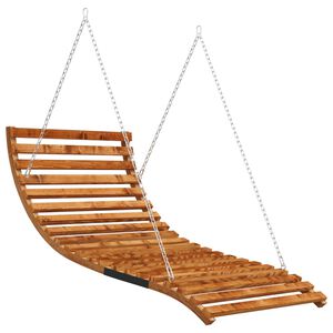 vidaXL Swing Bed Solid Bent Wood with Teak Finish 115x147x46 cm