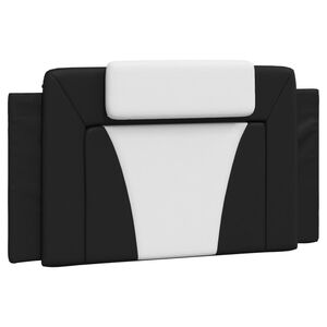 vidaXL Headboard Cushion "Viana" Black and White 100 cm Faux Leather