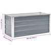 vidaXL Garden Raised Bed Galvanised Steel 100x40x45 cm Grey