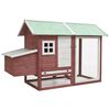 vidaXL Chicken Cage Mocha 170x81x110 cm Solid Pine & Fir Wood