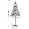vidaXL Artificial Christmas Tree 300 LEDs&Ball Set&Flocked Snow 180 cm