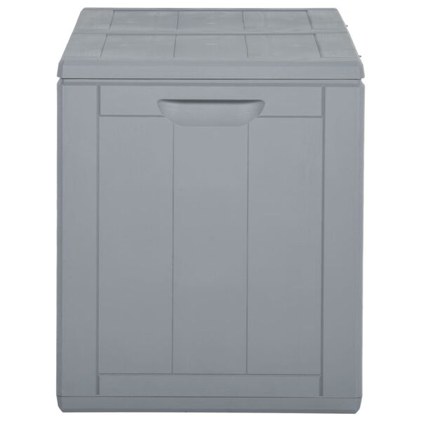vidaXL Garden Storage Box 180L Grey PP Wood Look