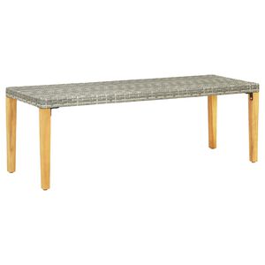 vidaXL Garden Bench 80 cm Poly Rattan Grey
